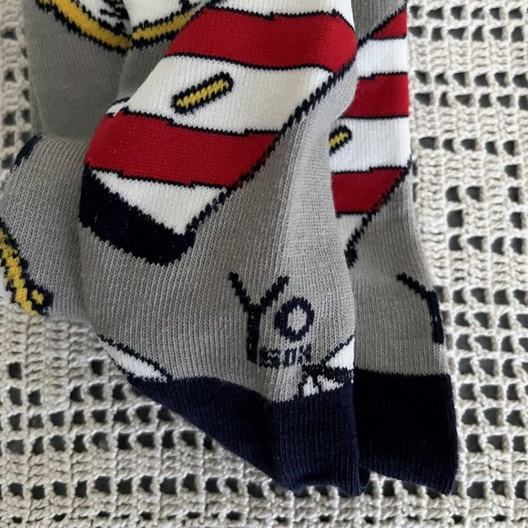 NEW with tags YoSox grey, red, navy, white & yellow socks men’s size 7-12 rare - Picture 5 of 9